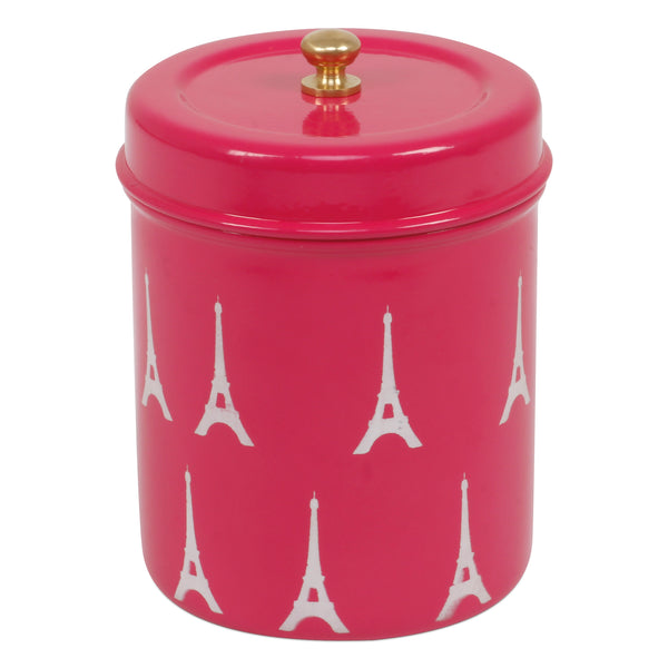 Elan Amour Eiffel Tower Canister, Stainless Steel, 500ml (Pink)