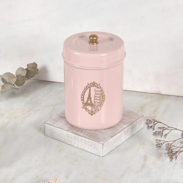 Elan Paris Canister Jar (650ml, Powder Pink)