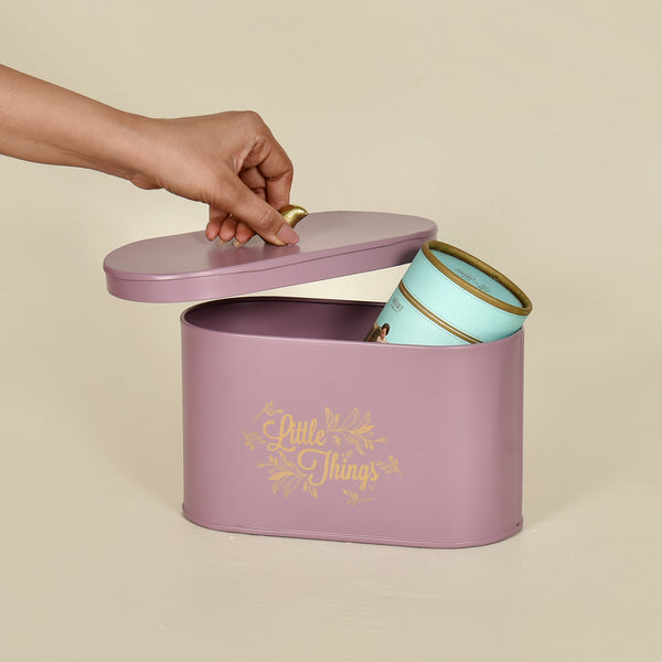 Elan Gingham and Blooms Pantry Organizer with Tweet Bird Knob (Mauve)