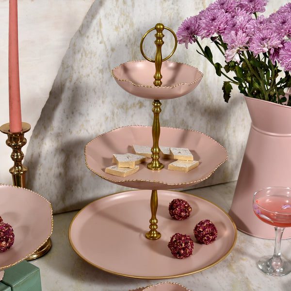 Elan Kesar 3-Tier Cupcake Stand (Nude Gold)