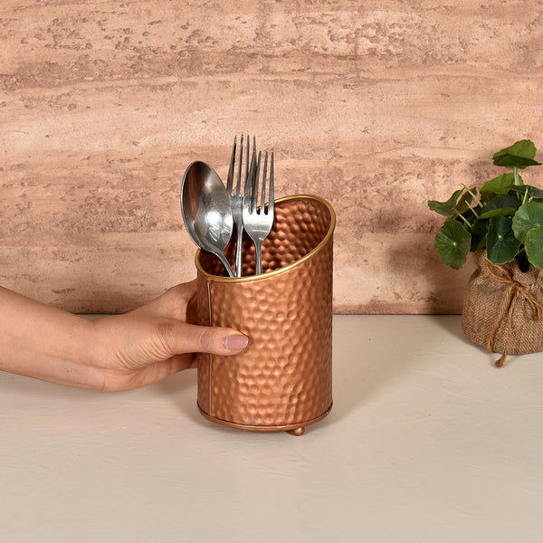 Elan Dabbahs and Days Cutlery Holder (Copper Finish)