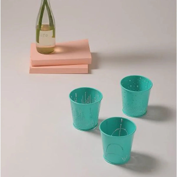 Elan Celestial Tealight Holder (Set of 3, Aqua)