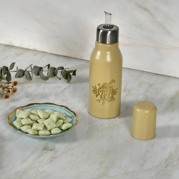 Elan Gingham & Blooms Leak Proof Oil Container (Daisy Yellow)
