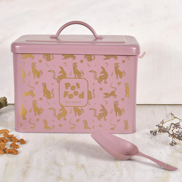 Elan Pet Food Storage Container with Scoop (Mauve)