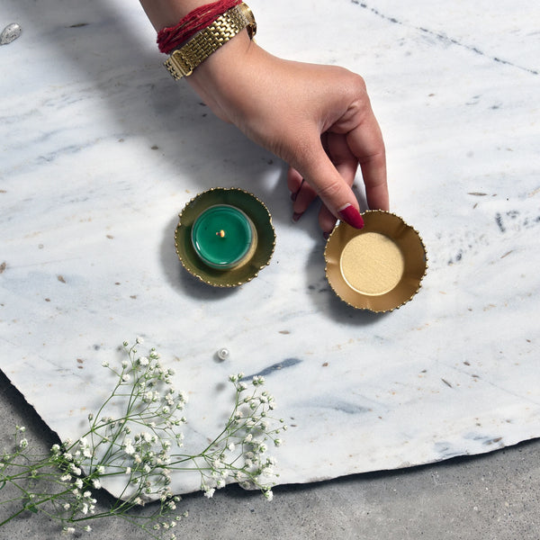 Elan Kesar Extra Small Bowls (Set of 2, Gold)