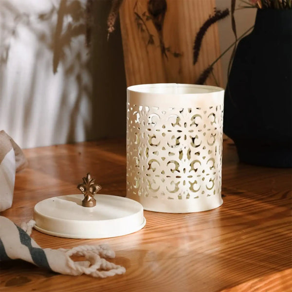 Elan Flecked Canister -Small (Off White)