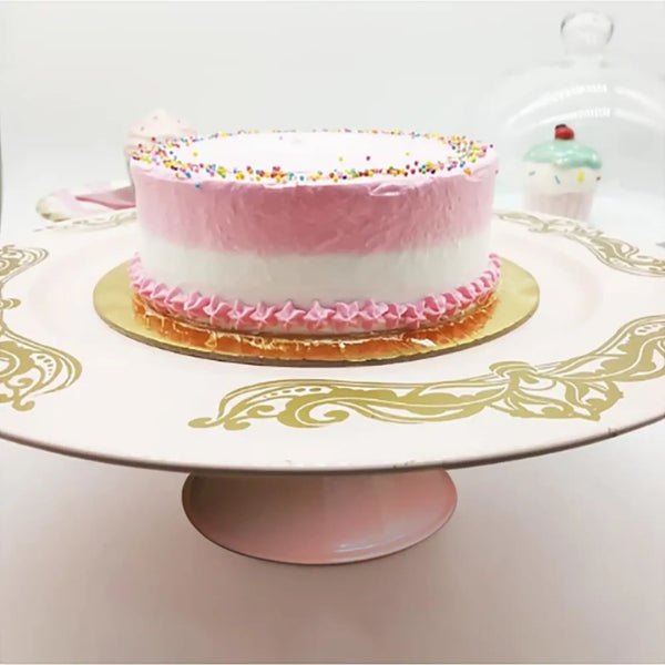 Elan Plume Cake Stand with Server (Powder Pink)