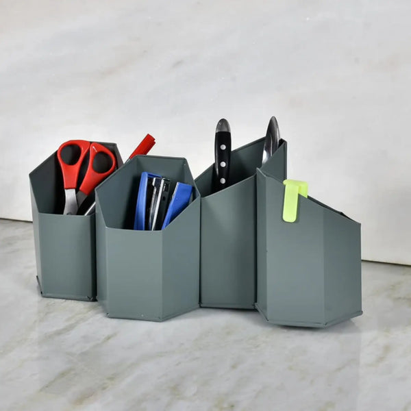 Elan Edge All In One Office Supplies Desk Organizer (Moss Green)