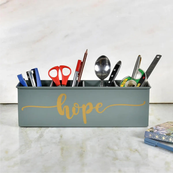 Elan Hope All In One Office Supplies Desk Organizer (Moss Green)