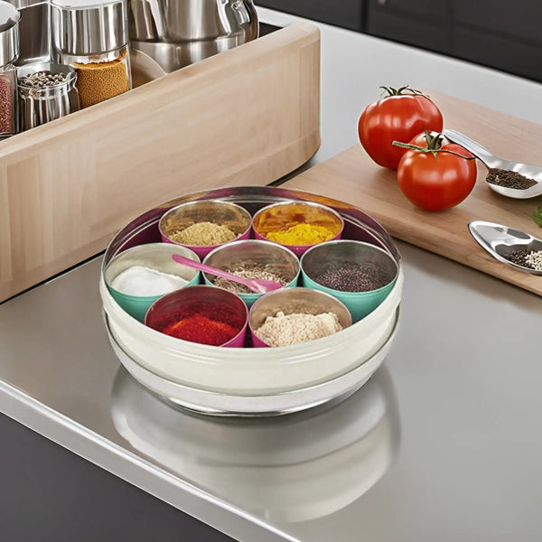 Elan SPICE BOX, 7 compartments, Stainless Steel (Off White)