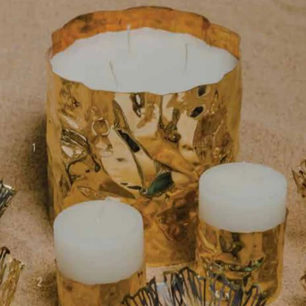 Elan Jwalaa Three Wick Candle (Brass)