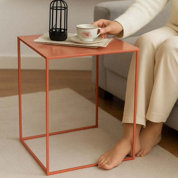 Elan Nested Side Tables (Set Of 2, Cube, Blush)