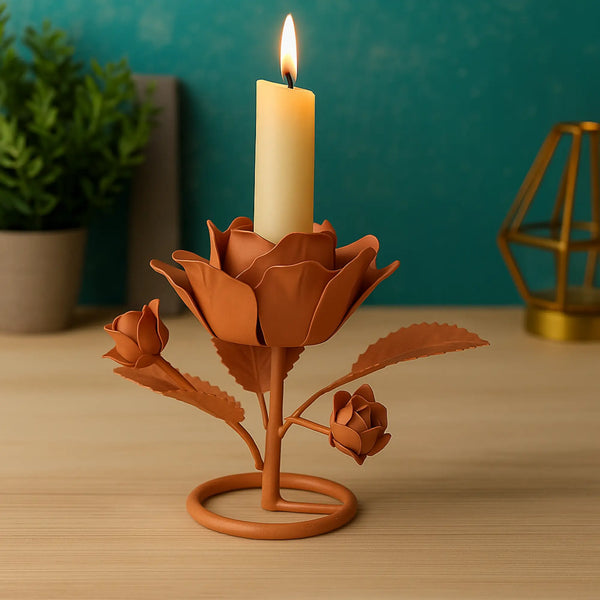 Elan Rosa Candle Holder Stand (Gold)