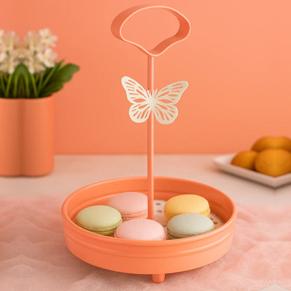 Elan Serving Platter Nail Polish Holder (Small, Peach)