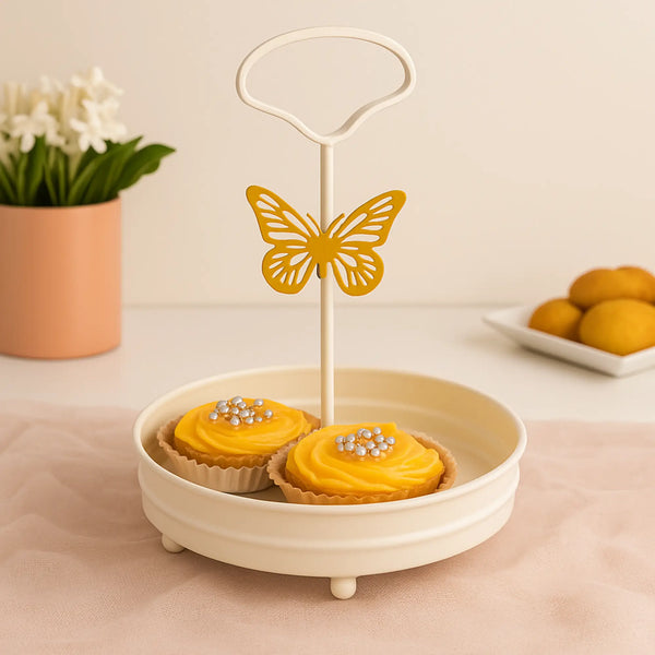 Elan Serving Platter Nail Polish Holder (Off White)