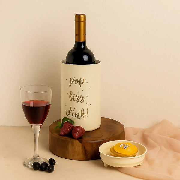 Elan  Wine Bottle Holder (Off White)