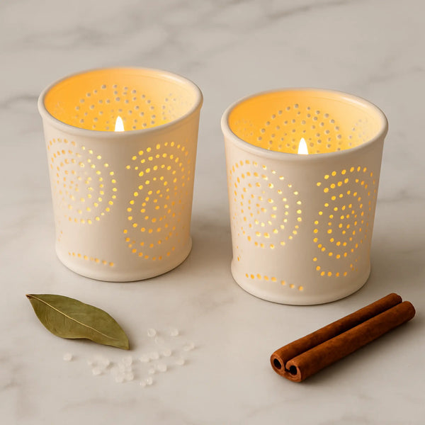 Elan Astral Votive (Set of 2, Off White)