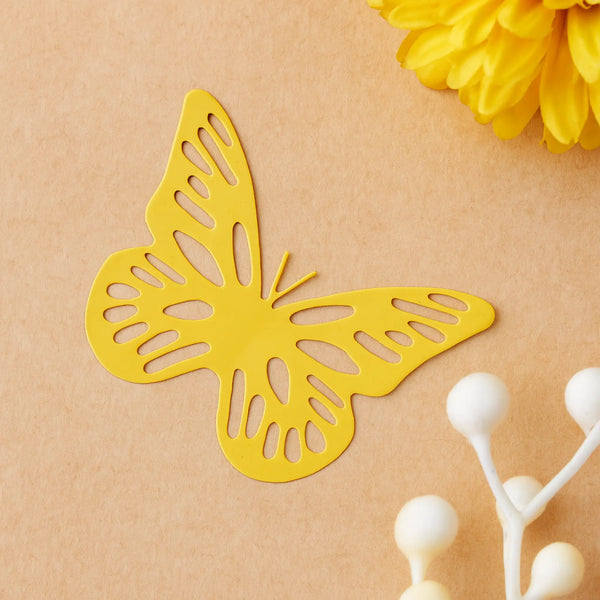 Elan Butterfly Fridge Magnet, Large (Set of 2, Yellow)