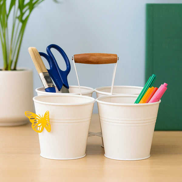 Elan Four Bucket Caddy (Off White)