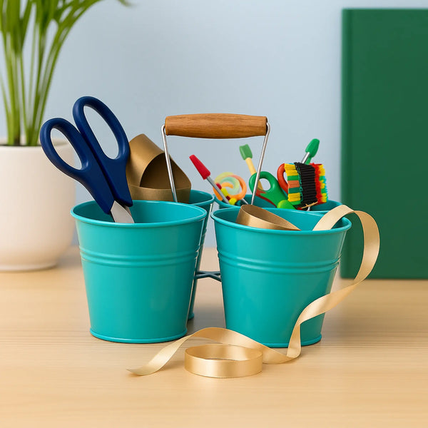 Elan Four Bucket Caddy (Aqua)