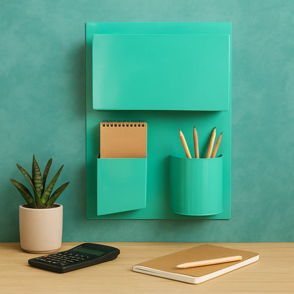 Elan Metal Wall Organiser (Aqua)