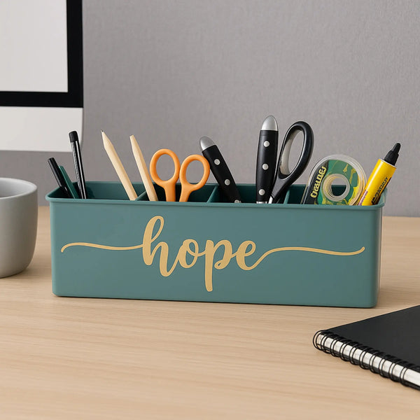 Elan Hope All In One Office Supplies Desk Organizer (Moss Green)