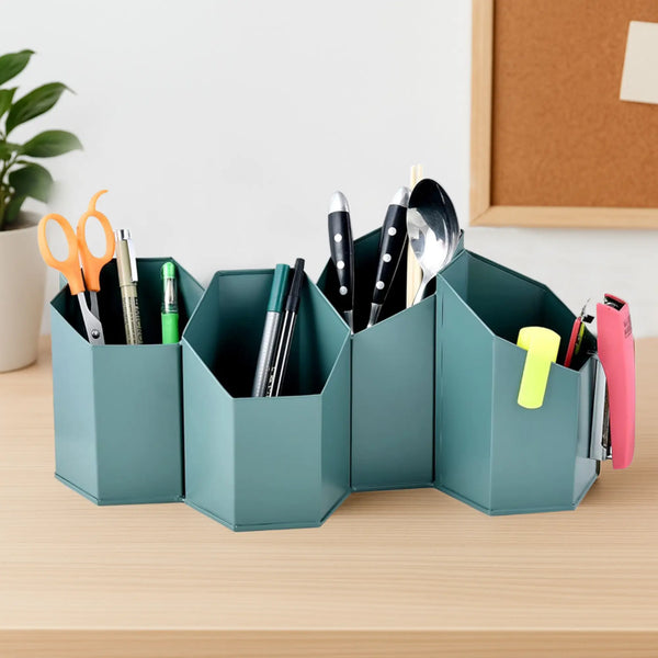 Elan Edge All In One Office Supplies Desk Organizer (Moss Green)