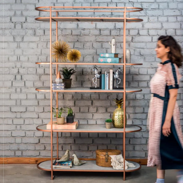 Elan Interlude Oval Storage Rack (Copper Finish)