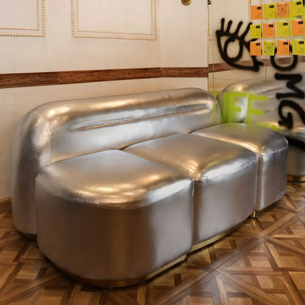 Elan Lunar Lounger / Stardust Sanctuary Silver Sofa