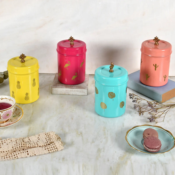 Elan Tropical Canisters (650ml each, Set of 4)