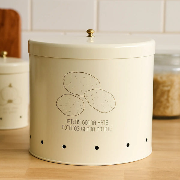 Elan Country Potato Storage Bin Vegetable Organizer for kitchen (Off White)