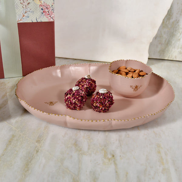 Elan Royal Hive Chip & Dip Platter (Nude Gold)