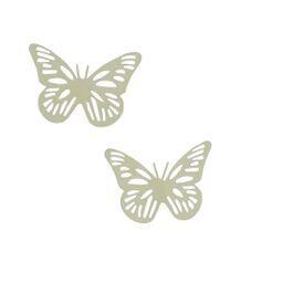 Elan Butterfly Magnets Small (Set Of 2, Off White)