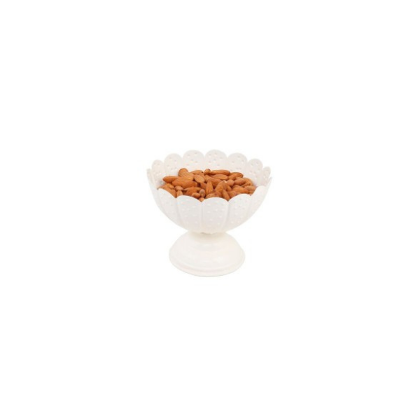 Elan Lotus Bowl - Without Stand - Dotted, Off White