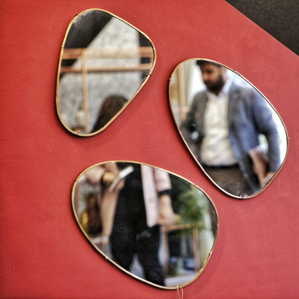 Elan Allure Oval Mirrors - Set of 3 (Brass)