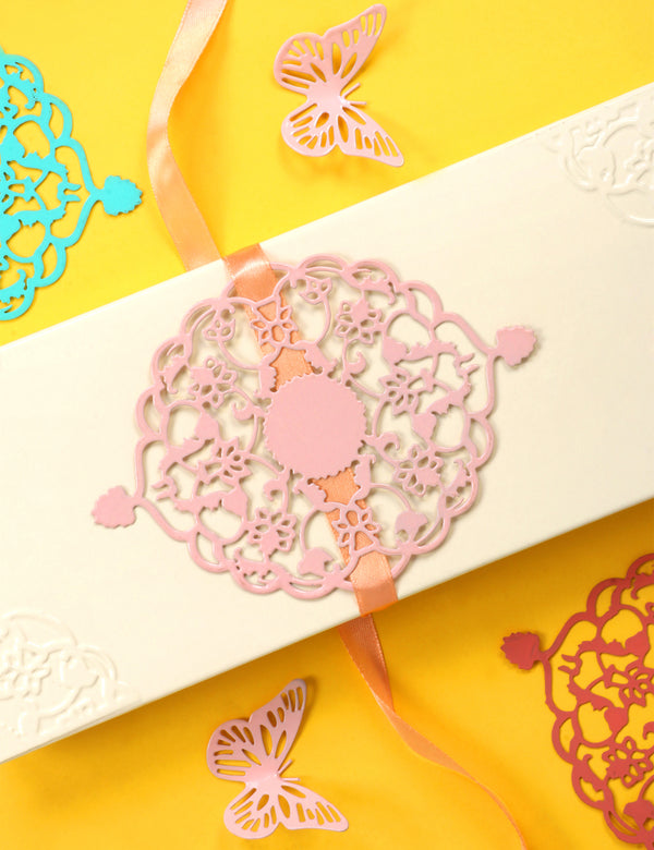 Elan Ornate Motif for Home & Gift Wrapping (Powder Pink)