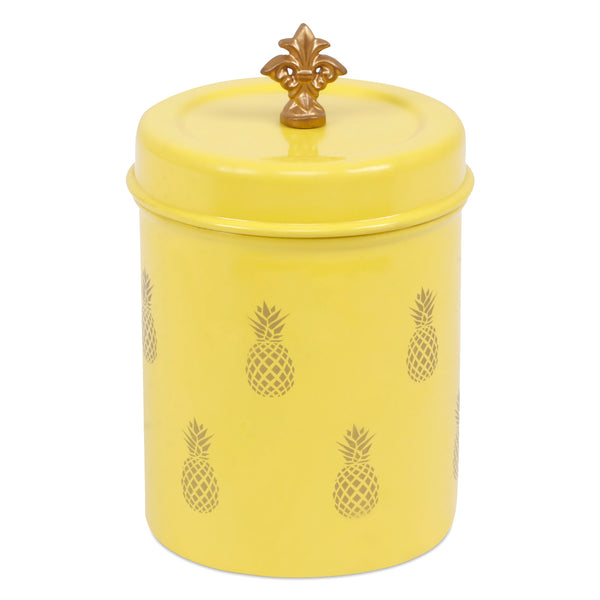 Elan Pineapple Canister Jar, Stainless Steel (500ml, Yellow)