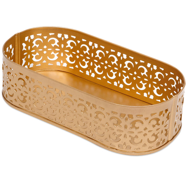 Elan Flecked Oval Tray (Small, Gold Finish)