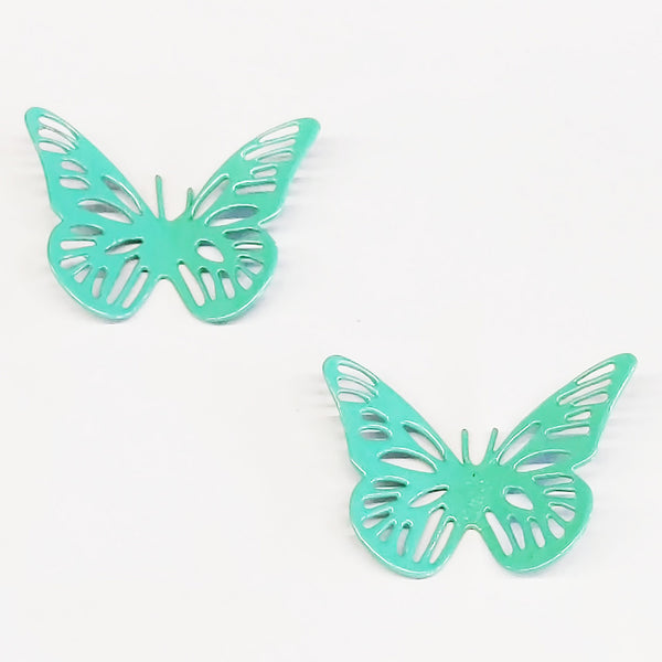 Elan Butterfly Magnets Small (Set Of 2, Aqua)