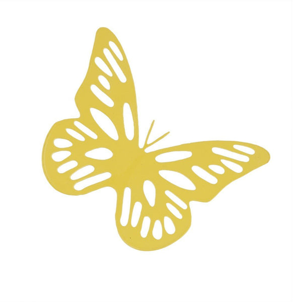 Elan Butterfly Fridge Magnet, Large (Set of 2, Yellow)