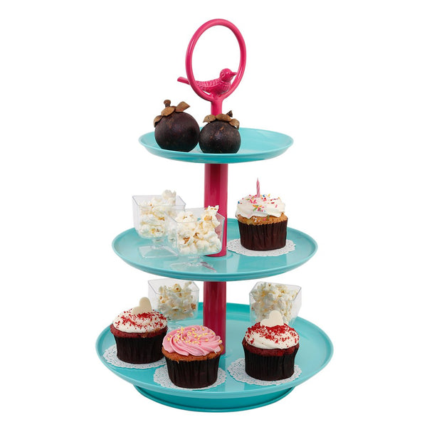 Elan Tweet Three Tier Cake Cupcake and Dessert Stand