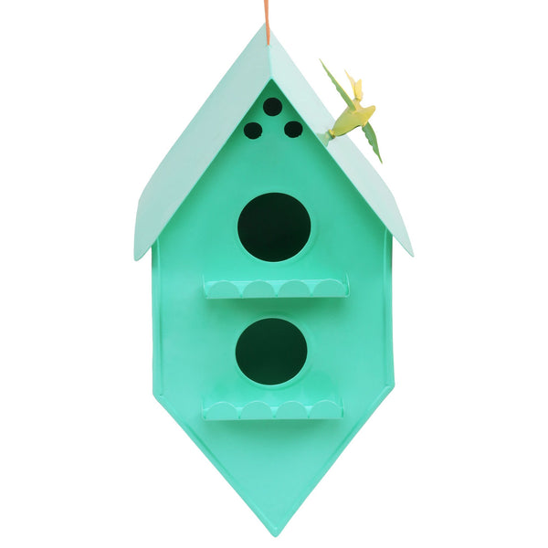 Elan Bird House, Nest Box for Sparrows, Badries (Rhumbus, Aqua)