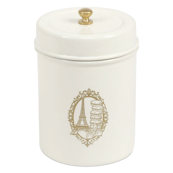Elan Paris Canister, Stainless Steel (500ml, Off White)