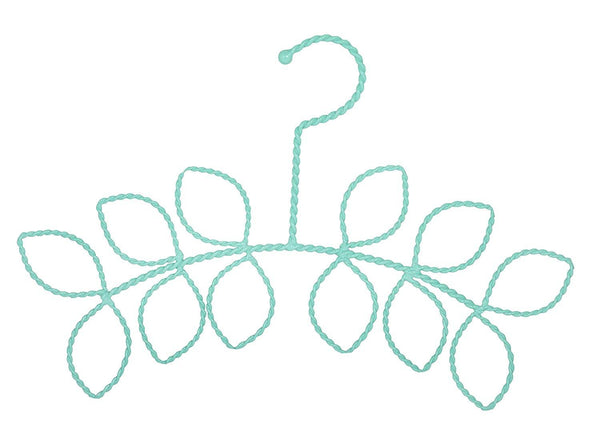 Elan Leaf Hanger for Scarves, Belts (Set of 2, Aqua)