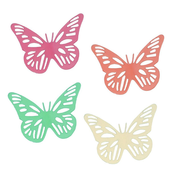 Elan Spring Butterfly Fridge Magnets (2 IN, Multicolor, Set of 4)
