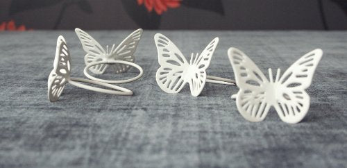 Elan Chrysalis Napkin Rings (Set Of 4, Off White)