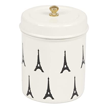 Elan On-Trend Eiffel Tower Jar, Food Storage Canister (Stainless Steel, 500ml, Off White)