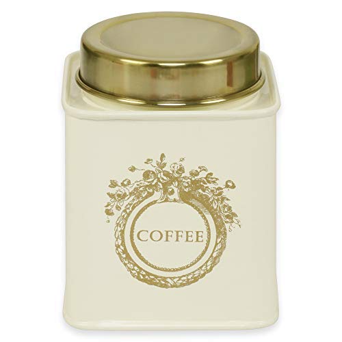 Elan Dreamer Coffee Canister, Stainless Steel (500Ml, Off White)