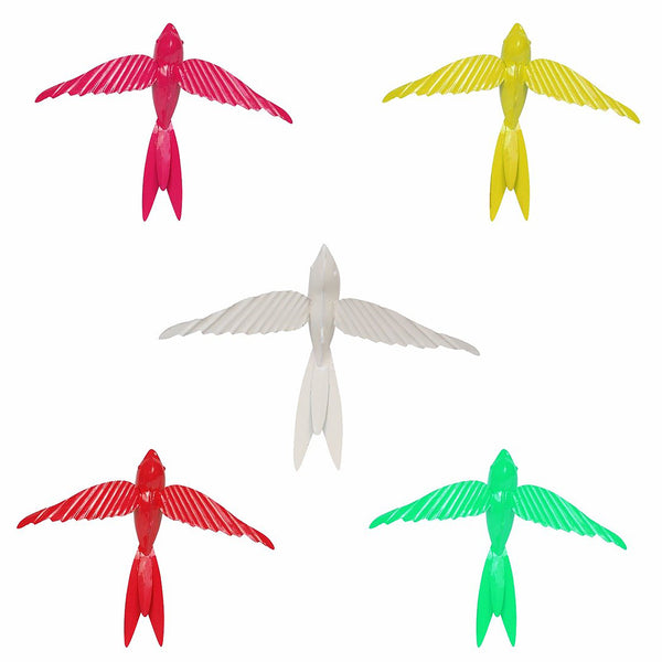 Elan Hanging Decorative Rockstar Bird (Set of 5- Multicolour)