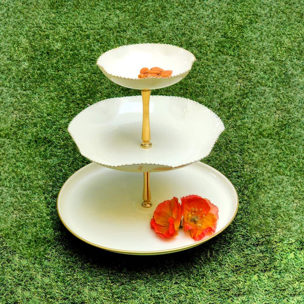 The Kesar Three Tier Cake Stand (Off White)